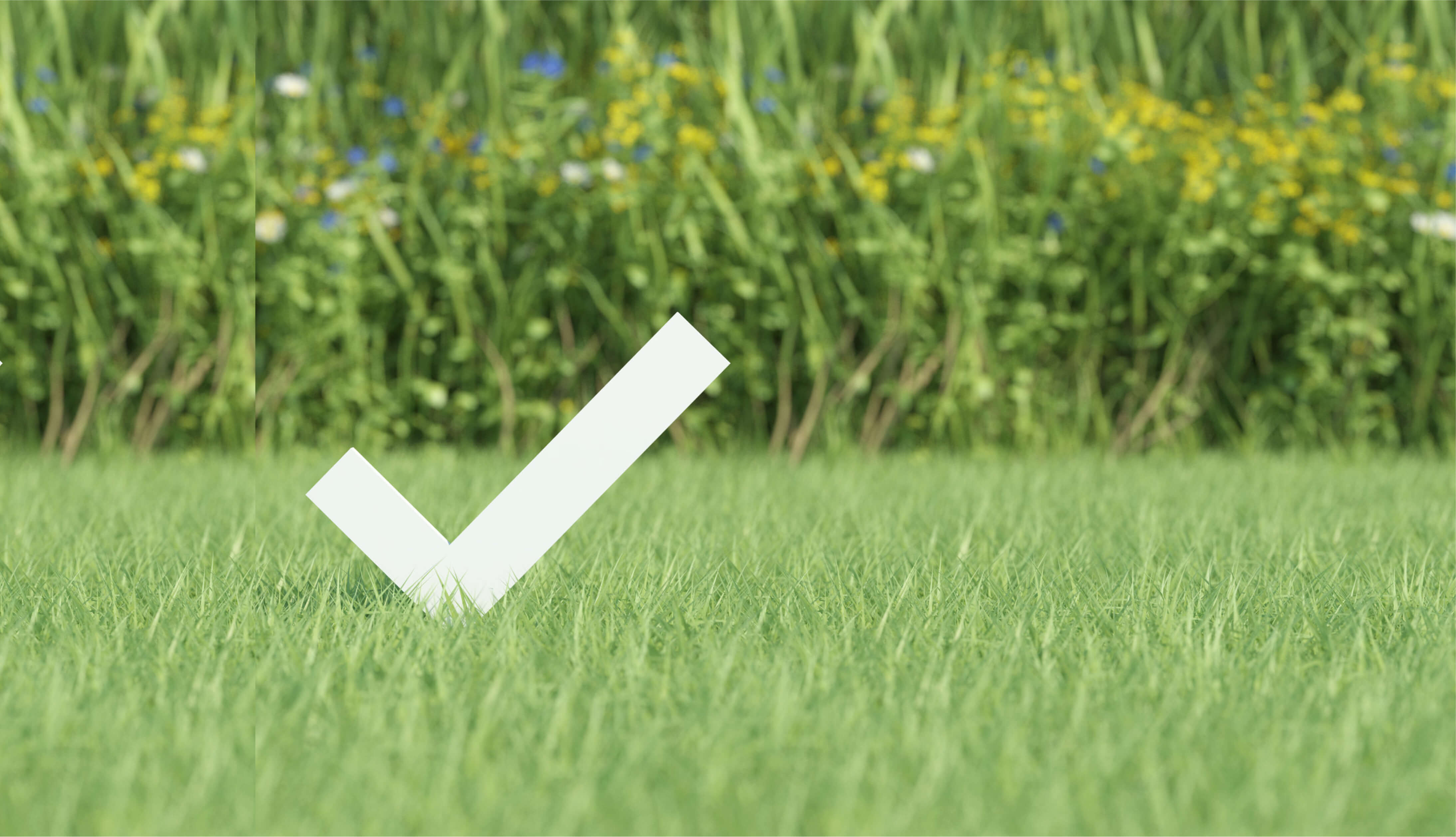Checklist marker standing in the grass